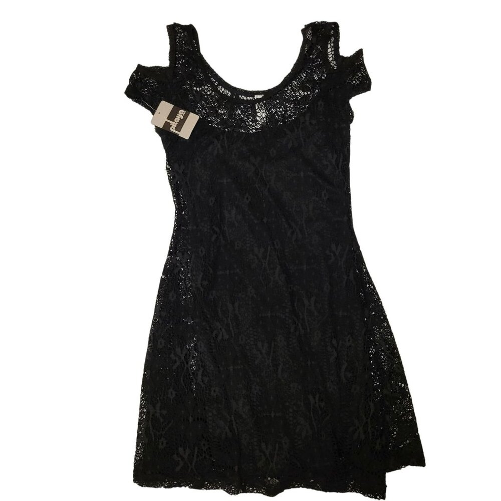 Pitaya Lovely Day Crochet Fit & Flare Midi Dress Cold Sholder Tank Womens Medium